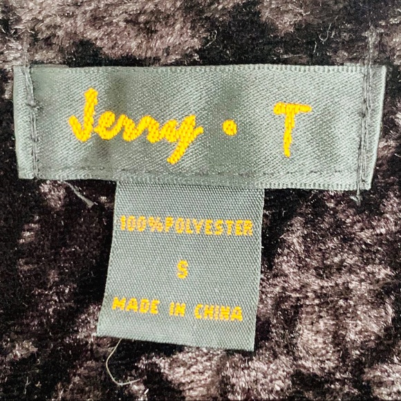 Jerry T Wide Lapel Crushed Velvet Vest Blk Sz S EC - Picture 13 of 13